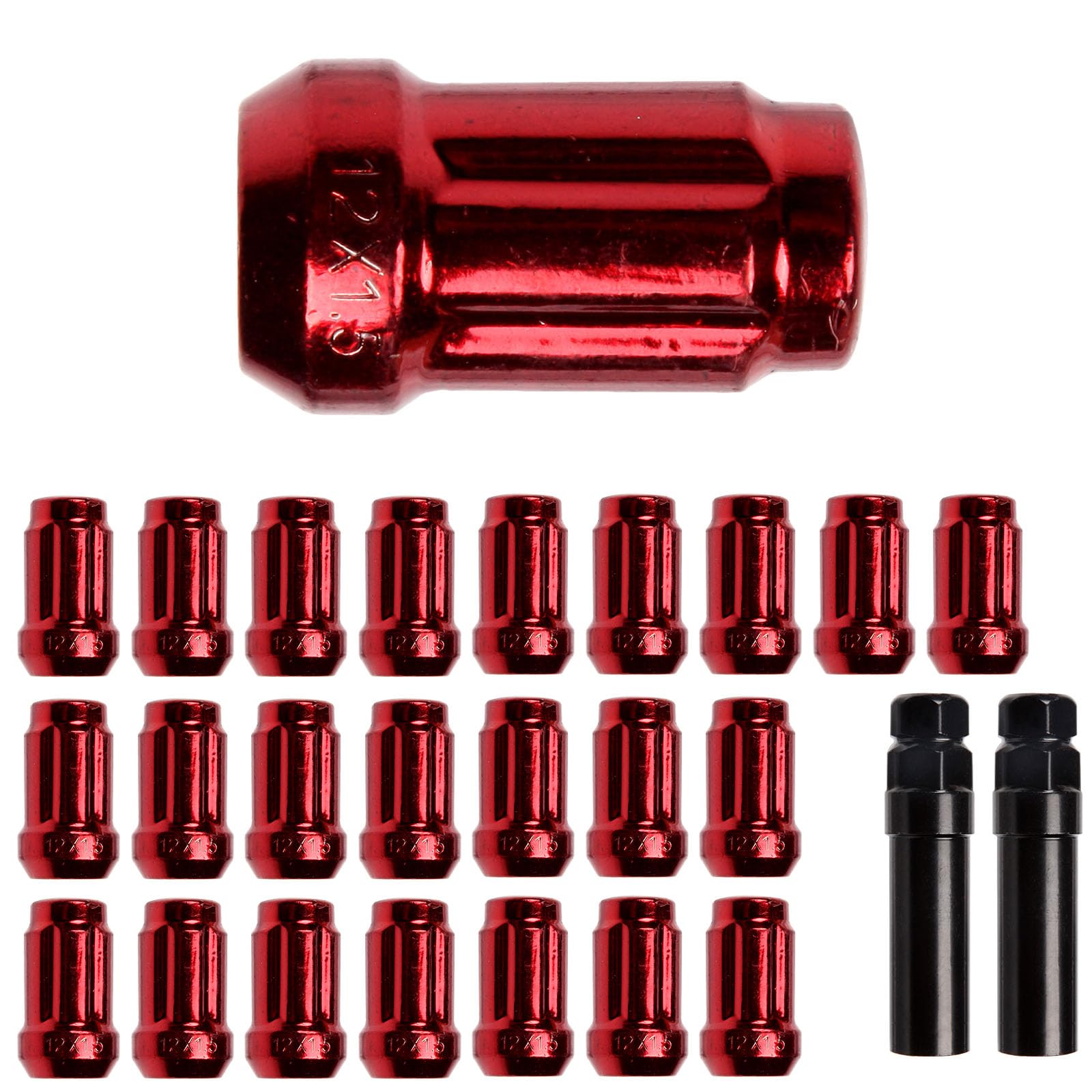 ゆぅ Amazon.com: SCITOO M12x1.5 Wheel Lug Nuts Red,24PCS Spline