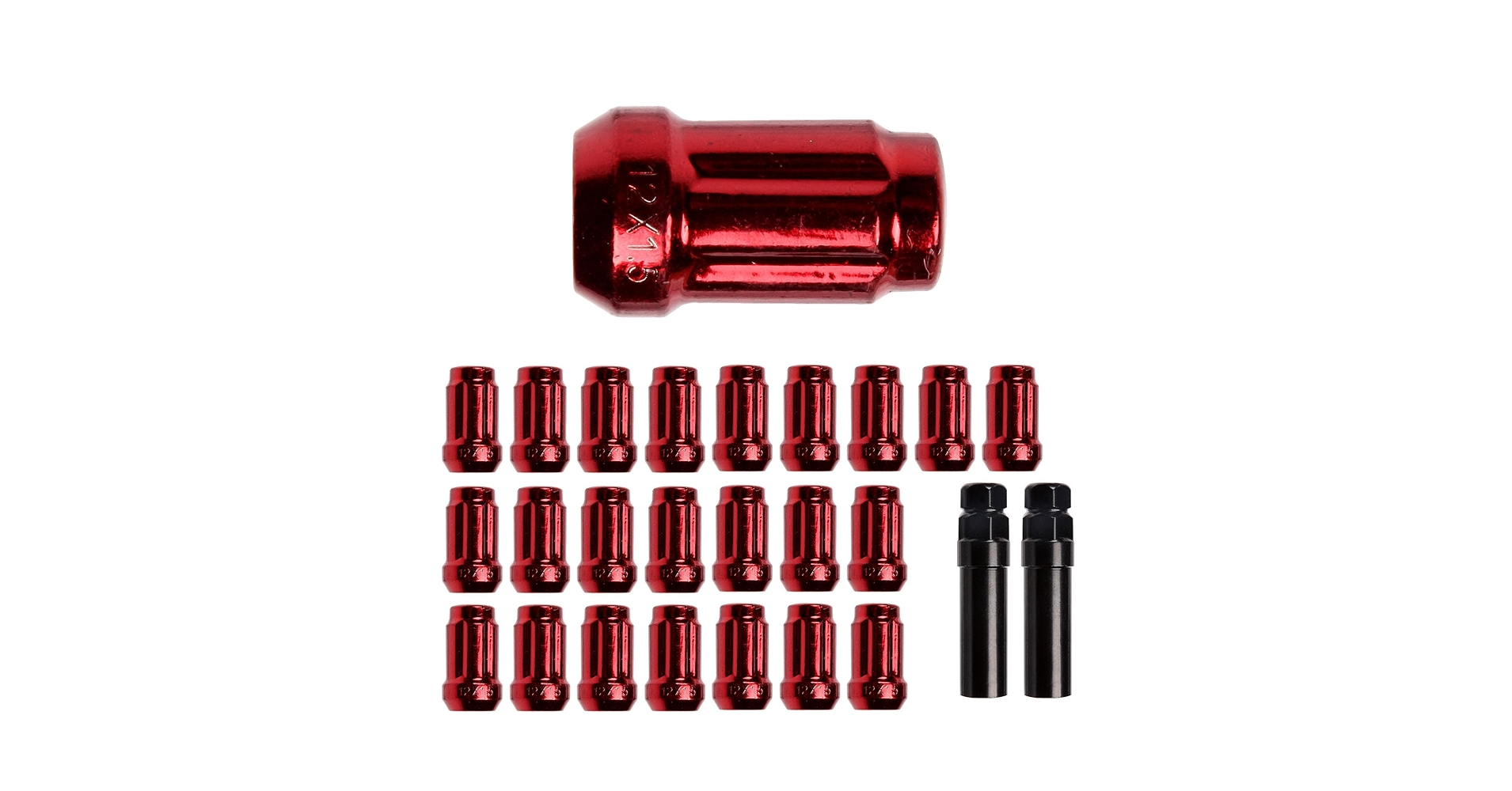 ゆぅ Amazon.com: 20pcs Red Spline Drive Lug Nuts - 12x1.5 Threads