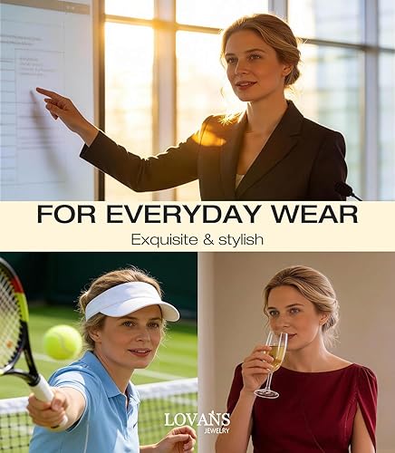 Miniatura 5 de Lovans Tennis Bracelets for Women Adjustable Gold Plated Tennis Bracelet for Women in Size 4-8.5 Inches