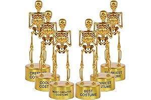 CCINEE 6 Halloween Best Costume Skeleton Trophy