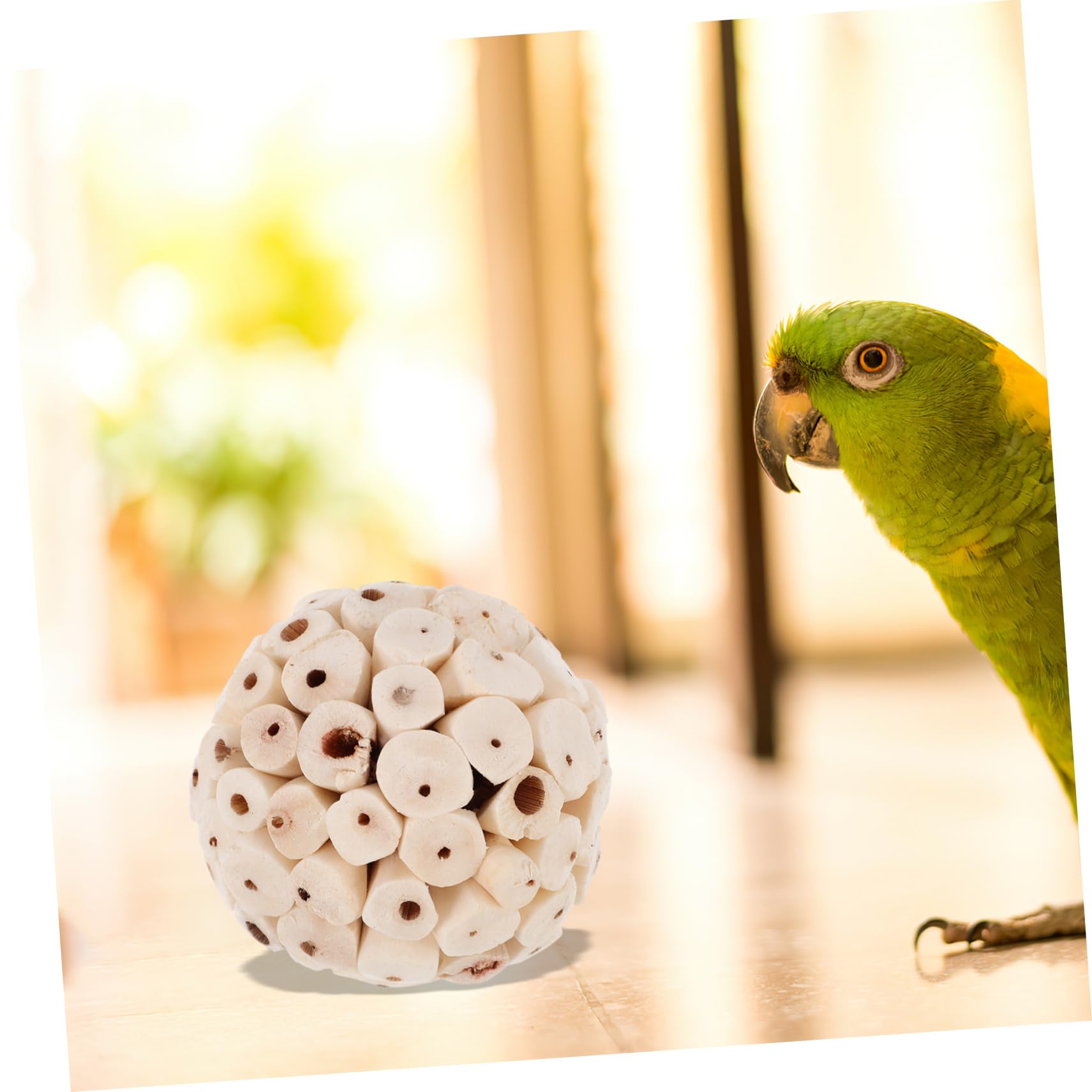 Jouet à Déchiqueter pour Oiseaux, Boules Souples Naturelles 6 Pièces