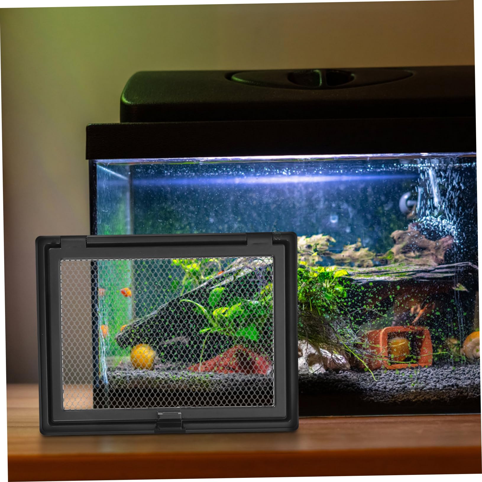 COLLBATH Coperchio in Rete per Acquario Copertura Magnetica Ricambio Adatto A Serbatoi d'Acqua Dolce E Marine Sicurezza Anti-Salto per Pesci Betta E Rettili