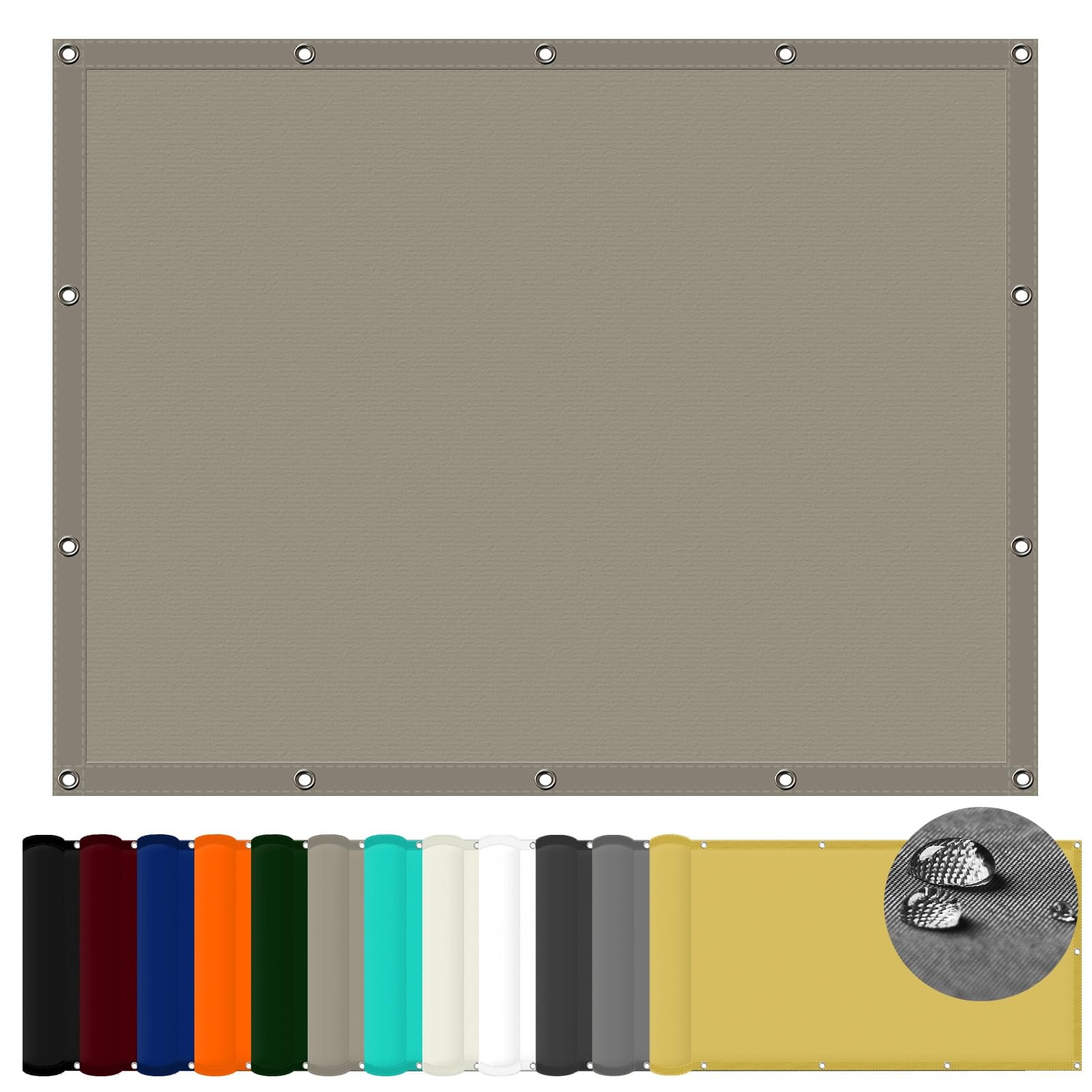 Voile d'ombrage rectangulaire imperméable et durable contre la pluie