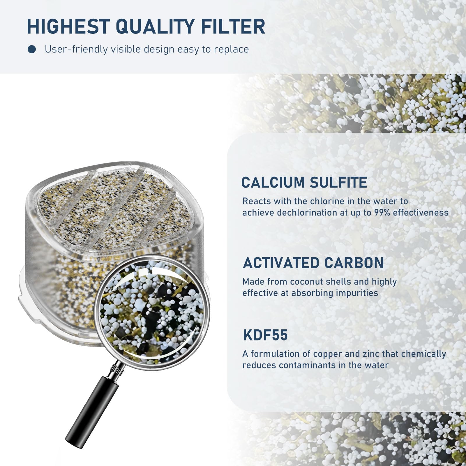 Cartucho de dispositivo de filtro para bañera de bebé compatible con todos los cabezales de ducha de tina, filtro suavizante de agua para agua dura, reduce el cloro y sustancias nocivas, paquete de 2