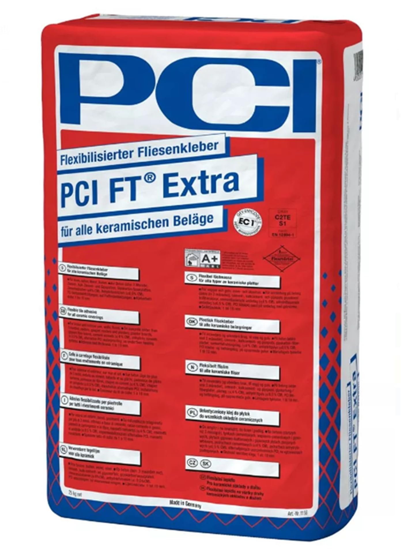 PCI FT Extra 25 kg Flexibilisierter Fliesenkleber für alle keramischen Beläge Sika