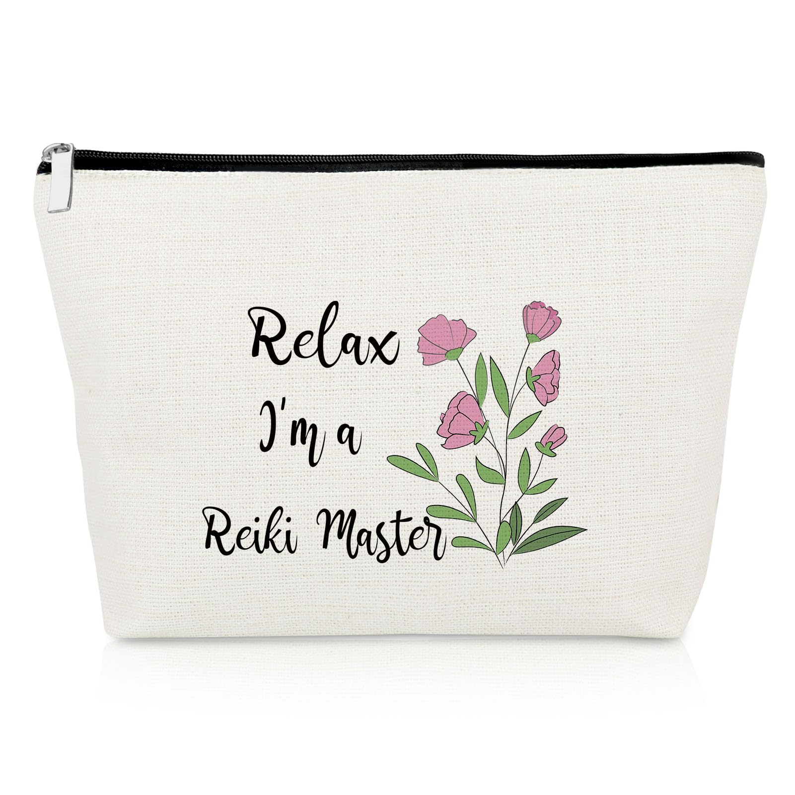 Reiki Master Makeup Bag Reiki Healer Gifts for Women Reiki Master Gifts Reiki Gifts Inspirational Gift for Girls Reiki Practitioner Gifts Birthday Christmas Graduation Gifts Travel Cosmetic Pouch