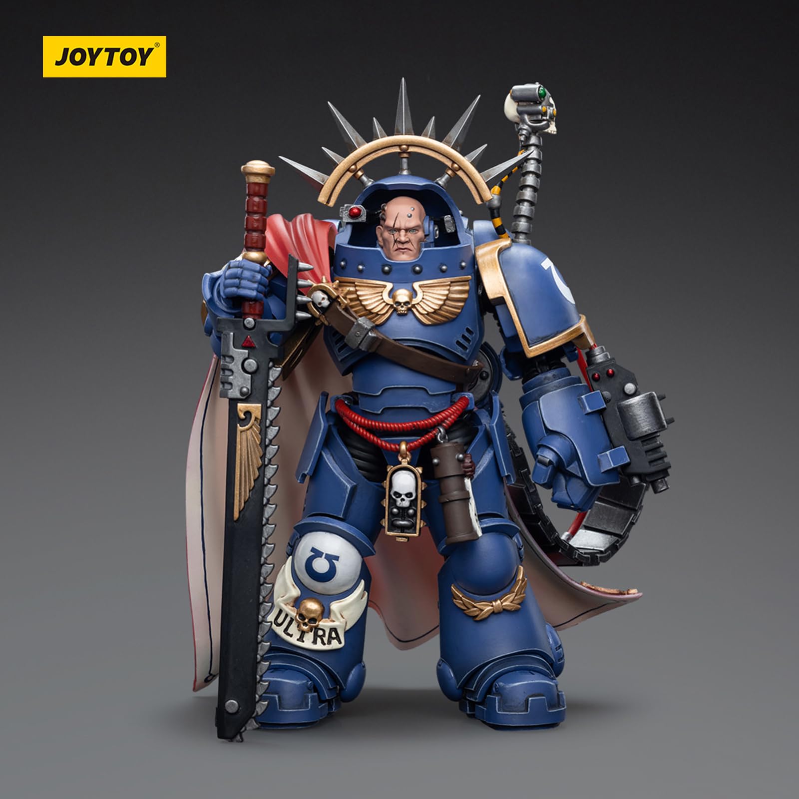 JOYTOY JT7745 40K 1/18 Action Figur Spielzeug, Ultramarines Captain in Gravis Armour, 4-Zoll Modell Set, Geschenk für Action Figur Enthusiasten und Sammler (MSS-7745)