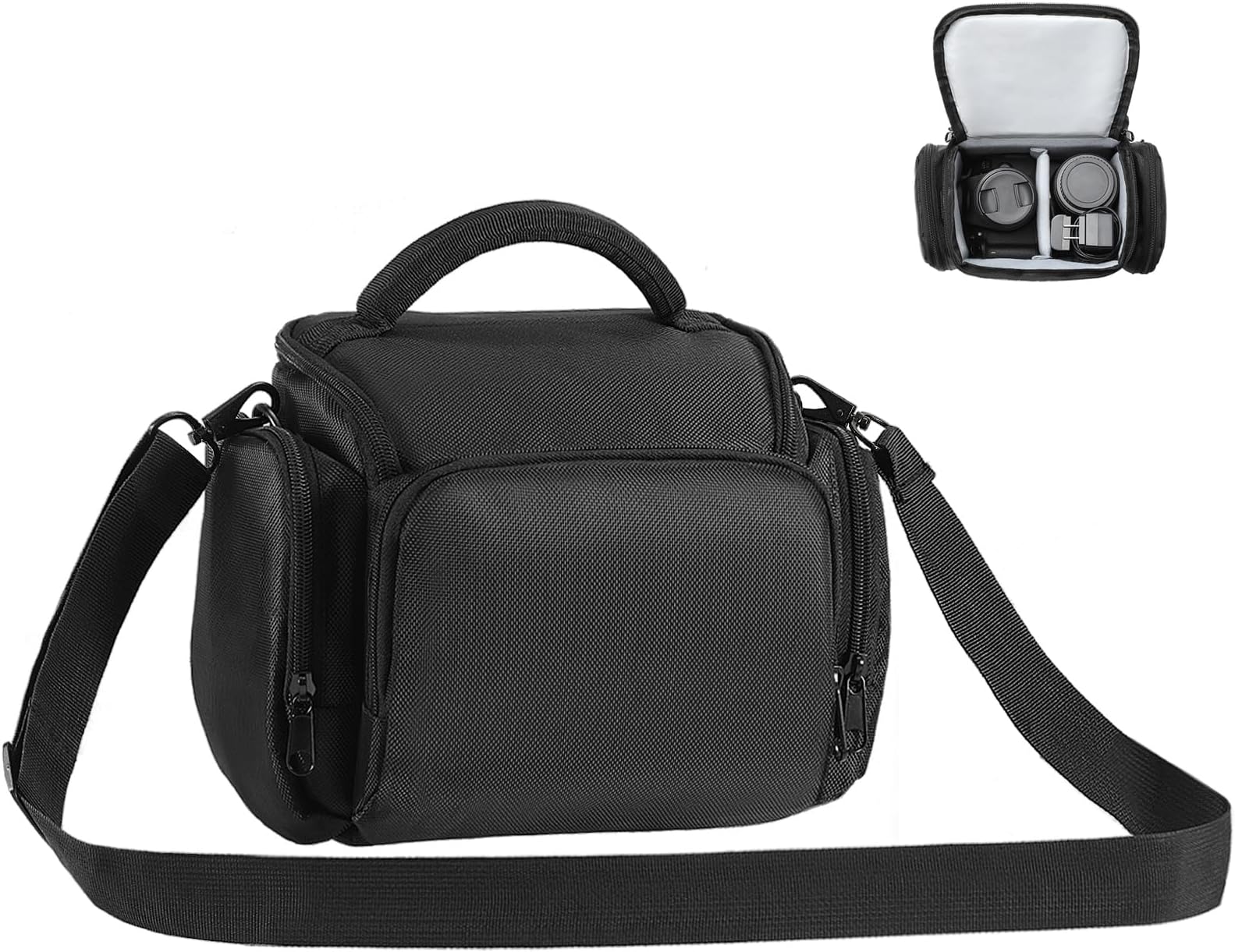 Winning SLR Cameras Case, Waterproof Shockproof DSLR Camera Single Bag, Adjustable Shoulder Strap Compatible with Sony, Canon, Samsung, Fuji, Panasonic, Casio, Nikon