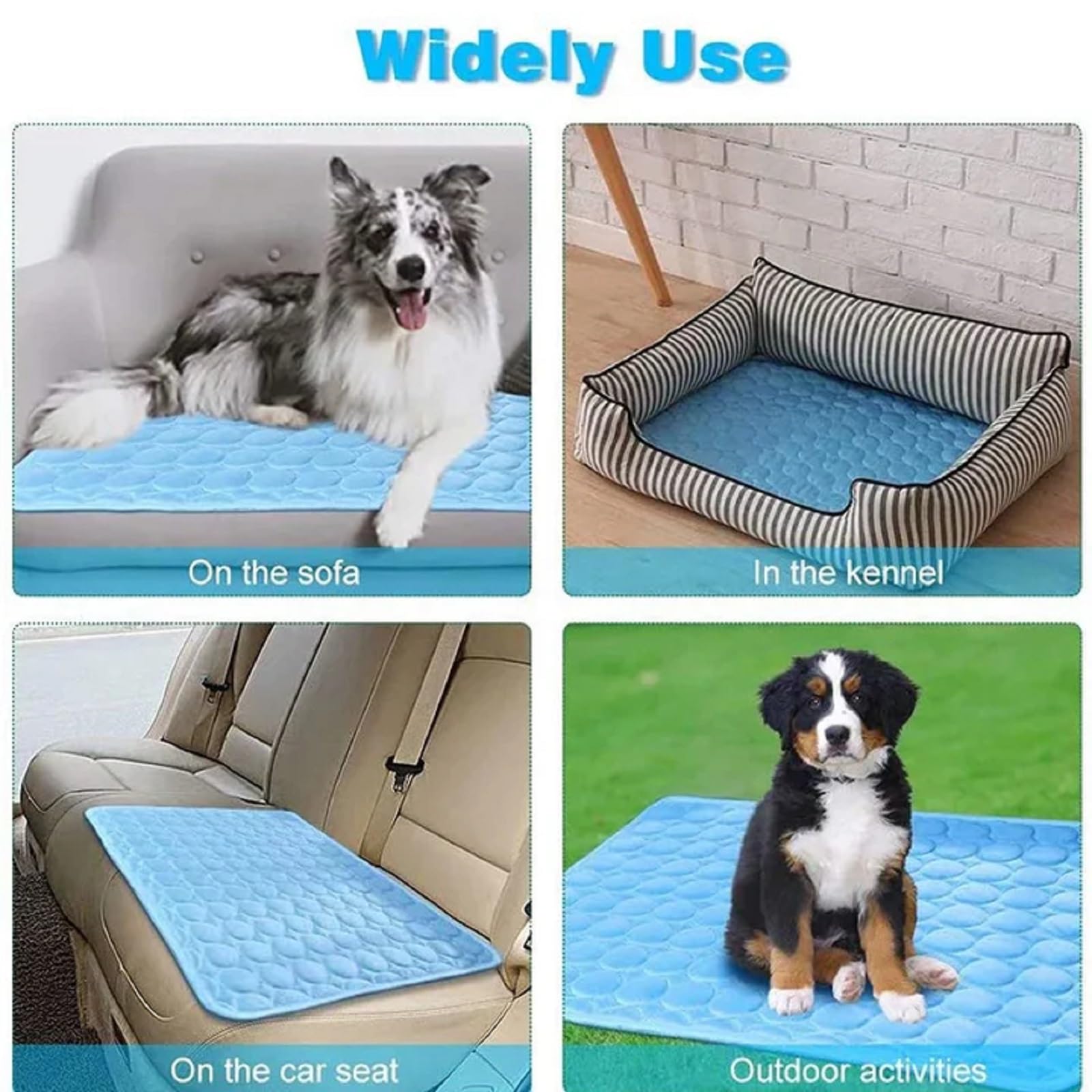 Tapis Refroidissant pour Chien Confortable, FreshPad – Tapis Rafraîchissant pour Chien et Chat, Coussin Fraîcheur Portable pour Été (Bleu, XXL (100x150 cm))