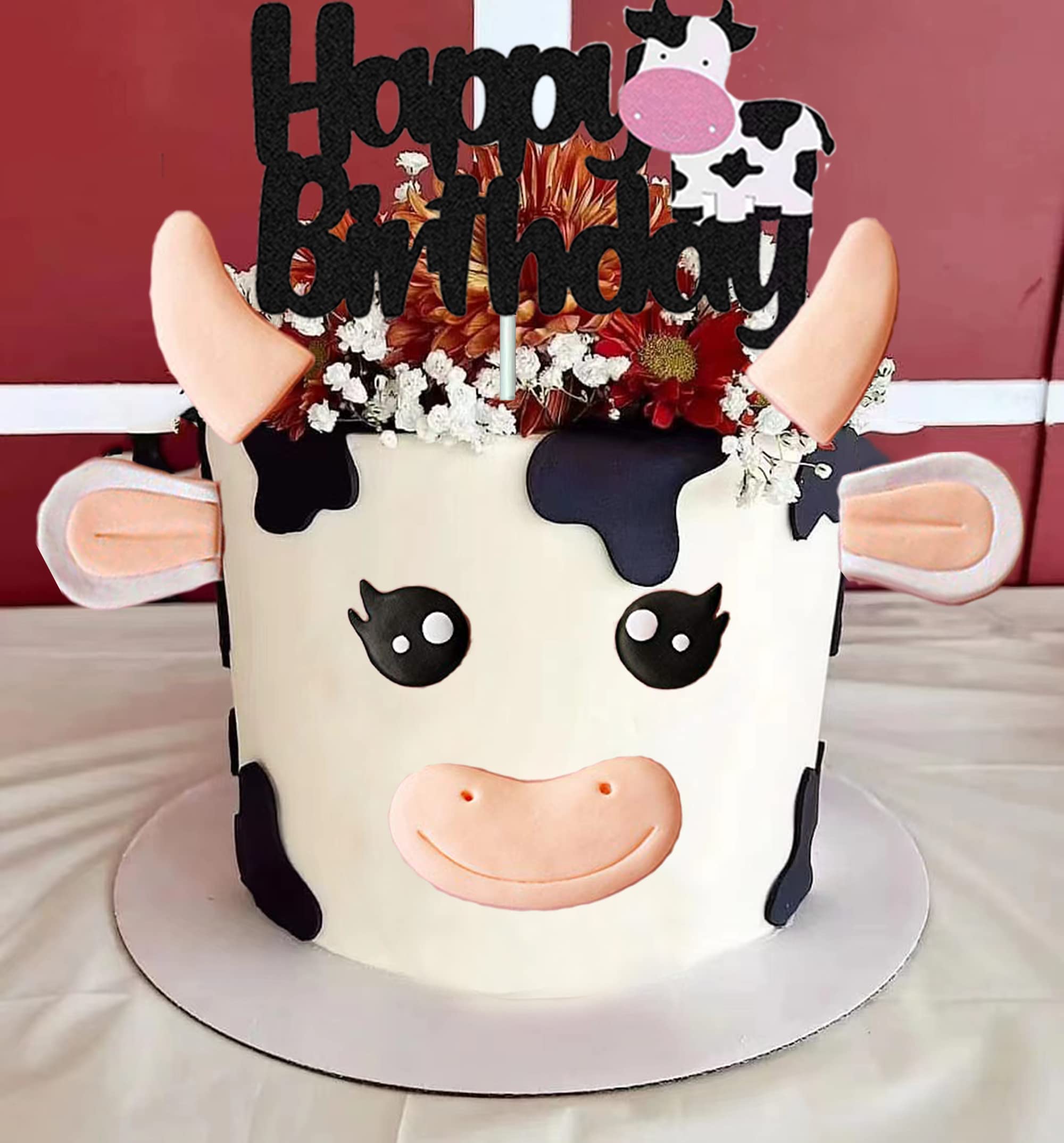 Itianxi 2 Pcs Cute Cow Cake Decoration Farm Animal Birthday | Desertcart  Seychelles