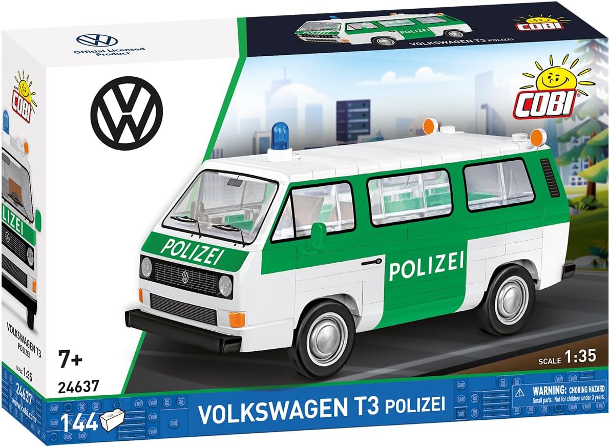 COBI Action Town Volkswagen T3 Police Bus, 144 Pieces