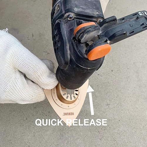 Miniatura 3 de HEMUNC - Cuchillas de herramientas oscilantes, 5 piezas universales triangulares de carburo oscilante, multiherramienta, kit de accesorios