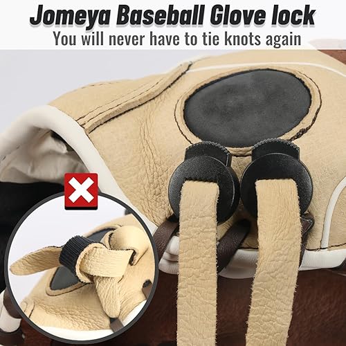 Miniatura 2 de Jomeya Cerraduras para guantes, paquete de 8 cerraduras de encaje para guantes de béisbol, no requieren más nudos, ajuste universal para guantes de