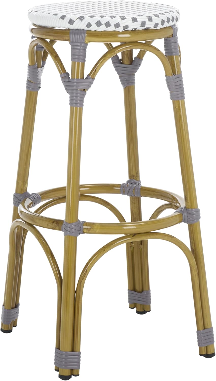 Safavieh Home Collection Kipnuk Grey&White Indoor/ Outdoor Barstool