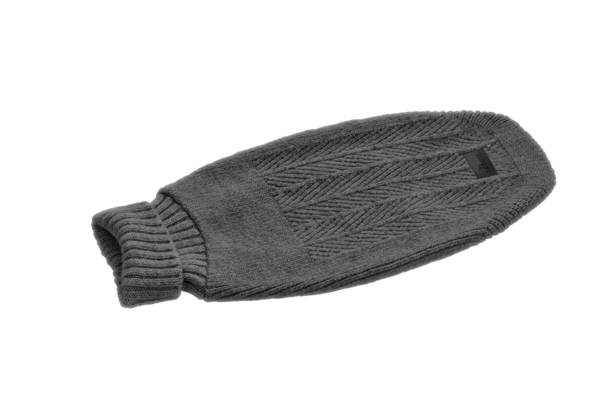 Hunter Hundepullover GENF, Farbe: anthrazit, Strickpullover für kalte Tage, weich, anschmiegsam, recyceltes Polyester, waschbar, umgschlagbarer Halskragen, hohe Elastizität, Größe: 30