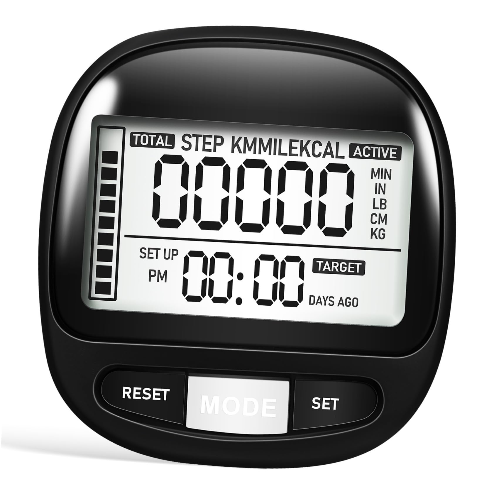 DECOMELODY Step Counter Pedometer for Seniors Compact and Portable Sensor with Digital Display Easy Operation Lightweight Clip Design Day Memory for Daily Activity