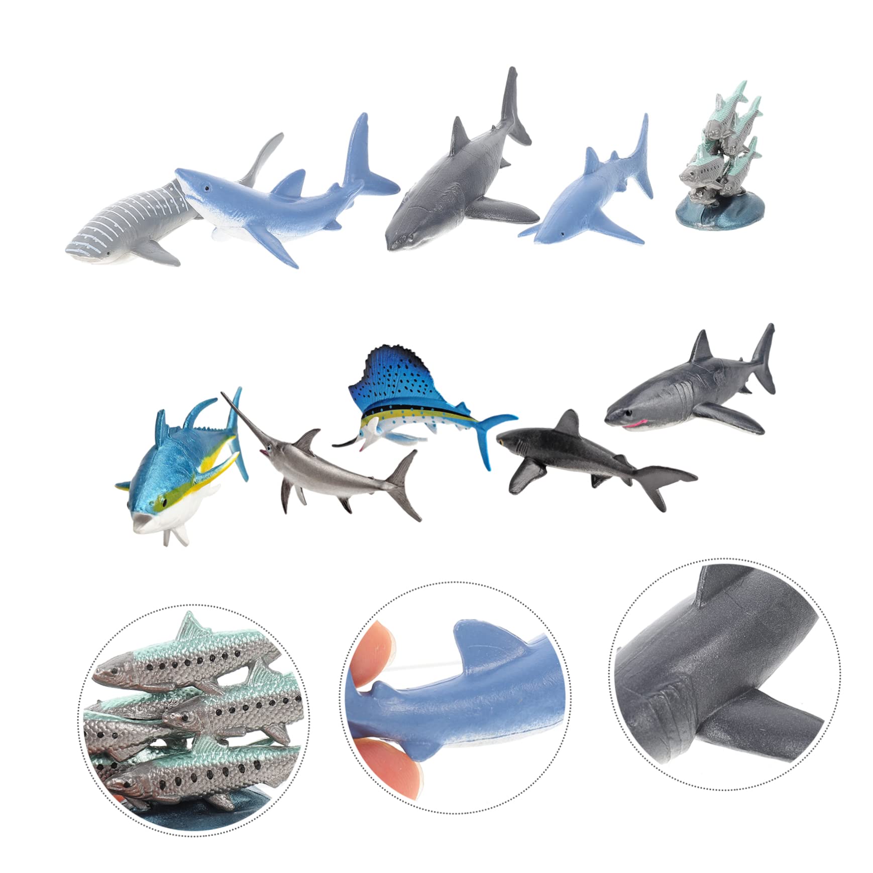 Toyvian Ocean Model Set Marine Animal Figures Kids Sea Creature Toy Simulation Animal Models for Home Office Decoration and Photo Props - Image 4