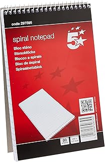 Ferris | Lined Notepad Spiral Headbound Hardback Writing Pad Notetaking | Used in Offices Kitchens Shopping Schools and Colleges (80 Sheets - 160 Pages)