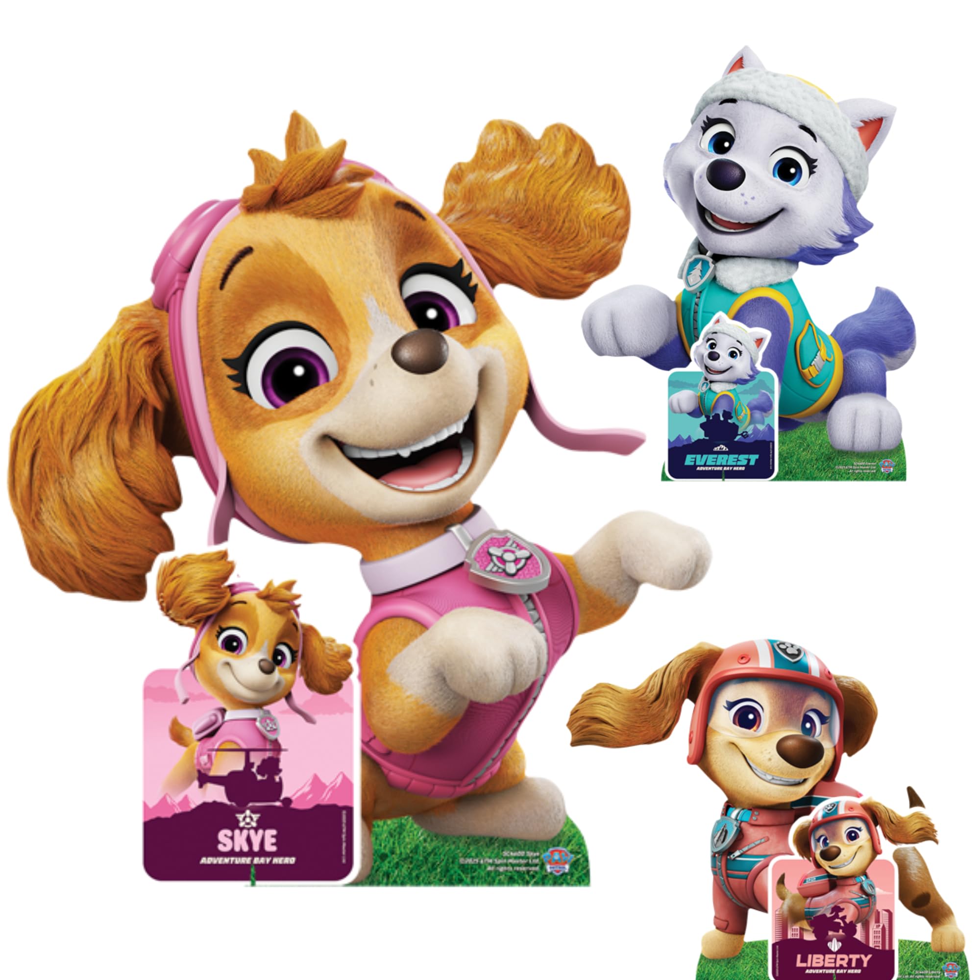 Star Cutouts SC4600 Skye Liberty & Everest Paw Patrol 20 Piece Cardboard Cutouts Multipack – Girls Party Decorations & Kids Room Supplies