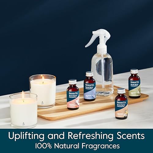 Miniatura 6 de Grove Co. Recambios de ambientador líquido (2 x 1 onza) + botella de vidrio con atomizador de habitación, fragancia UPLIFTING para habitación,