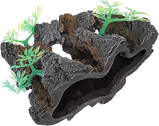 BCOATH Estátua Coral Falso Paisagismo Rock Rockery Peixe Resina Planta Aquário Montanha Árvore Ornamento Escondendo Cor Simulação Decoração Decorações Decoração Pedras Artificial Caverna Habitat Hill