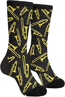 Black Gold Marble Novelty Socks For Men Women, Funny Crazy Crew Socks