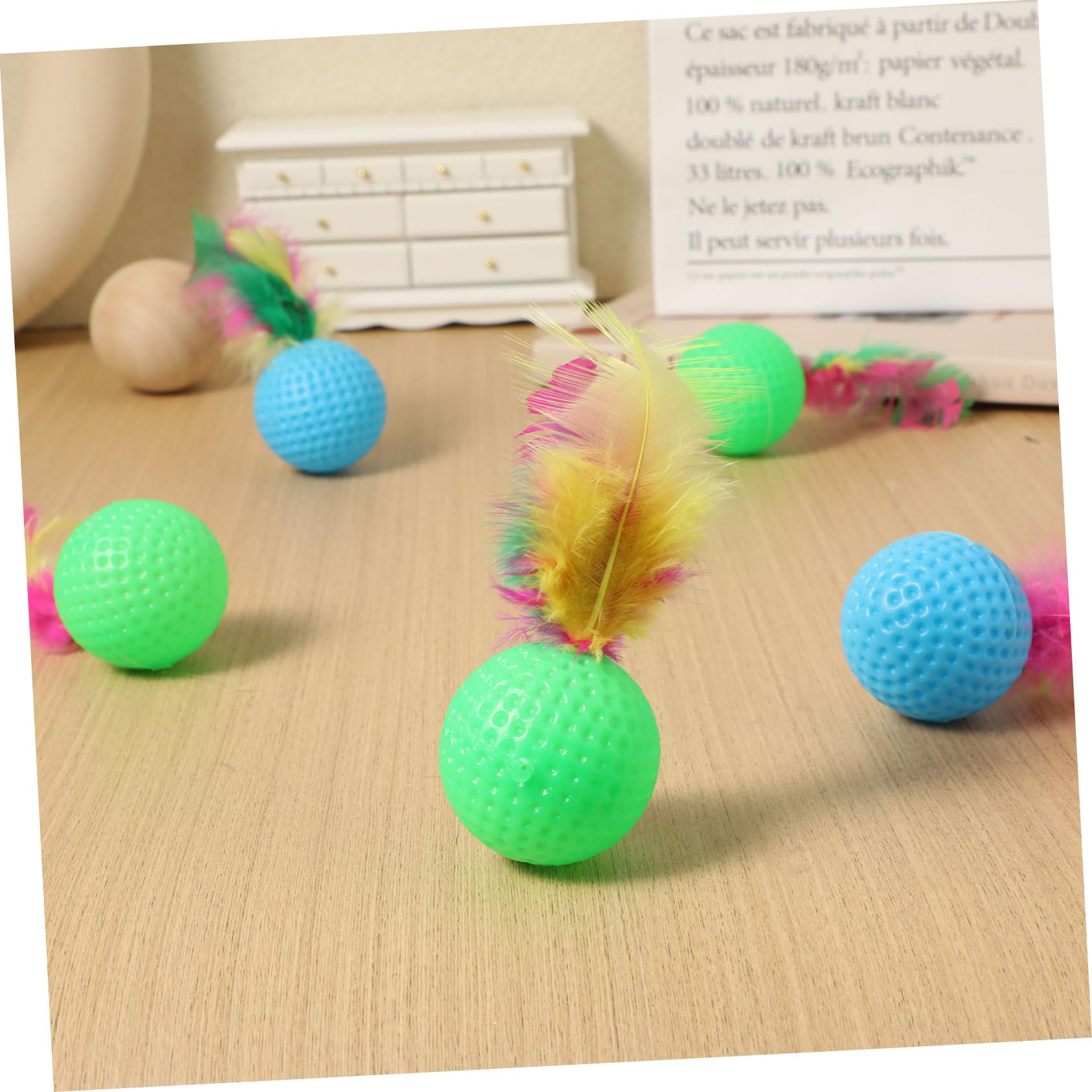 Yardwe 3 Set di Giocattoli per Gatti Assortiti con Giocattoli Squittenti 3 Casuali