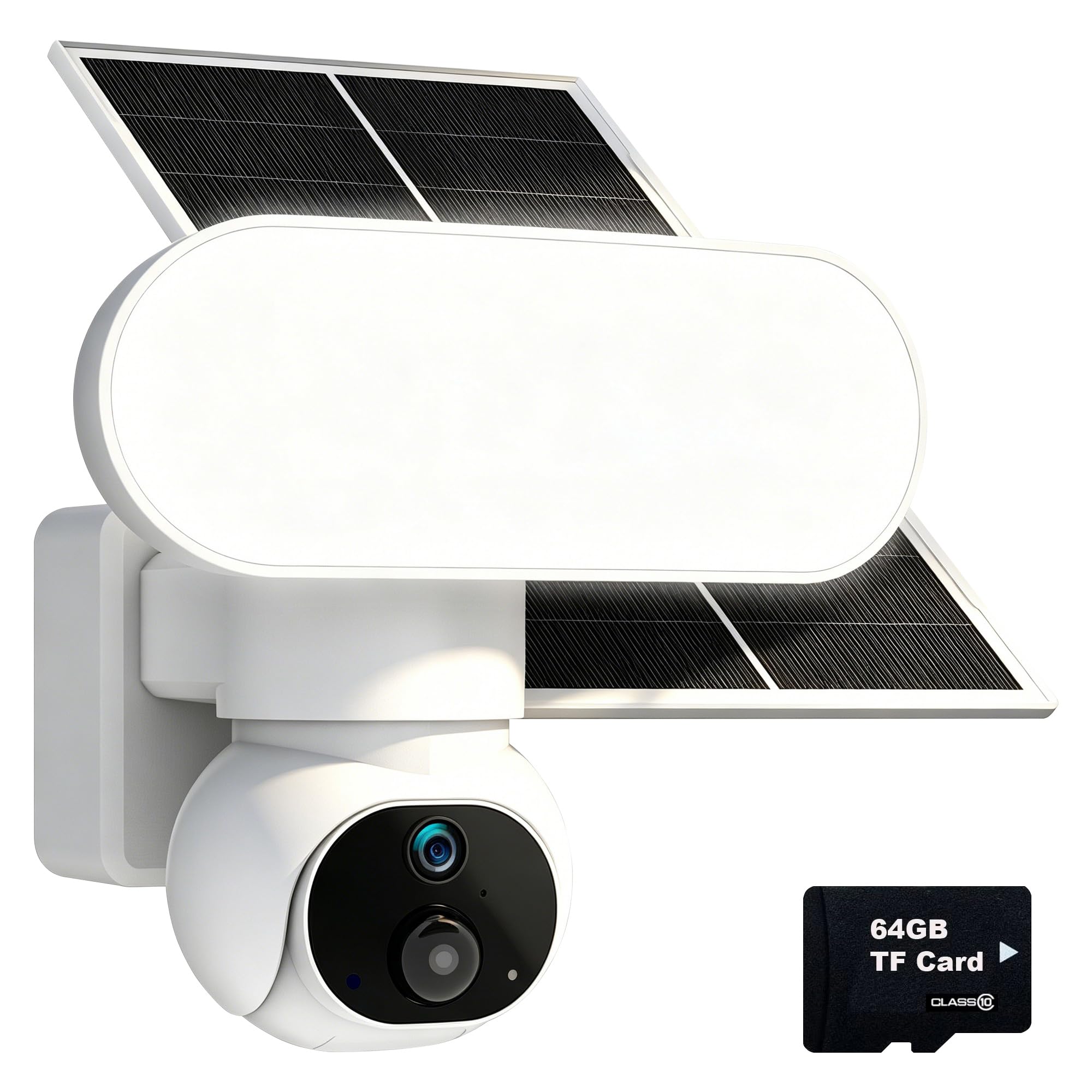 スマホアクセサリー SOLAR CAMERA Amazon.com : Solar Floodlight Camera with 1500LM Bright Lights-2K