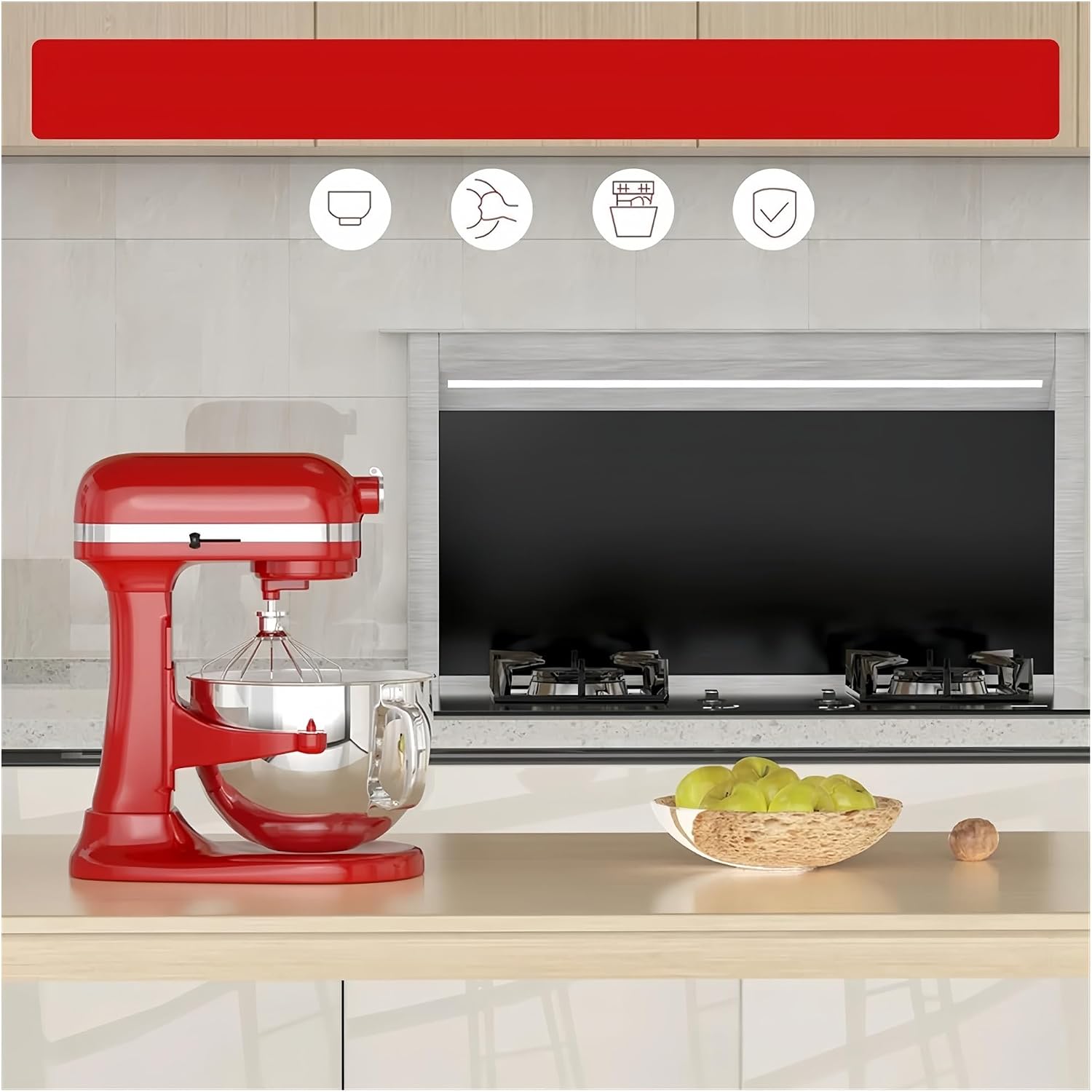 6QT Stainless Steel Mixer Bowl ，Compatible for Kitchenaid 6QT Bowl Lift, Mixing Bowl for 6QT Tilt-Head Mixer with Handle