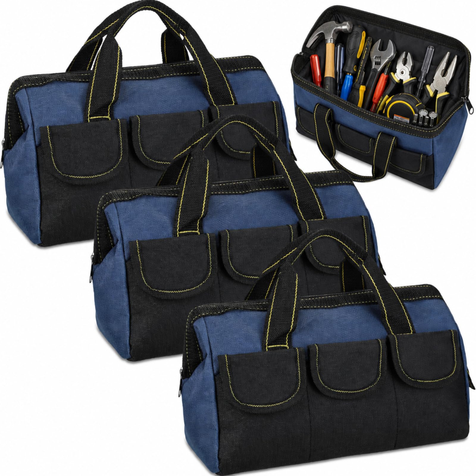 Sanwuta Tool Bags - 3 Pack, Blue, Red, Yellow -23 Sanwuta Tool Bags - 3 Pack, Blue, Red, Yellow -23