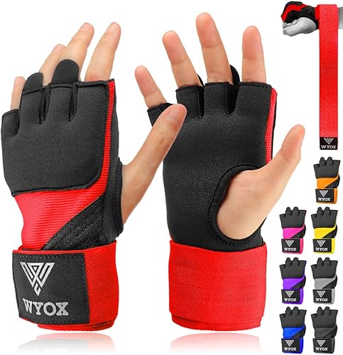 Guantes interiores de boxeo WYOX para artes marciales mixtas, para hombre y mujer, guantes interiores de boxeo para hombres y jóvenes  Se ponen y