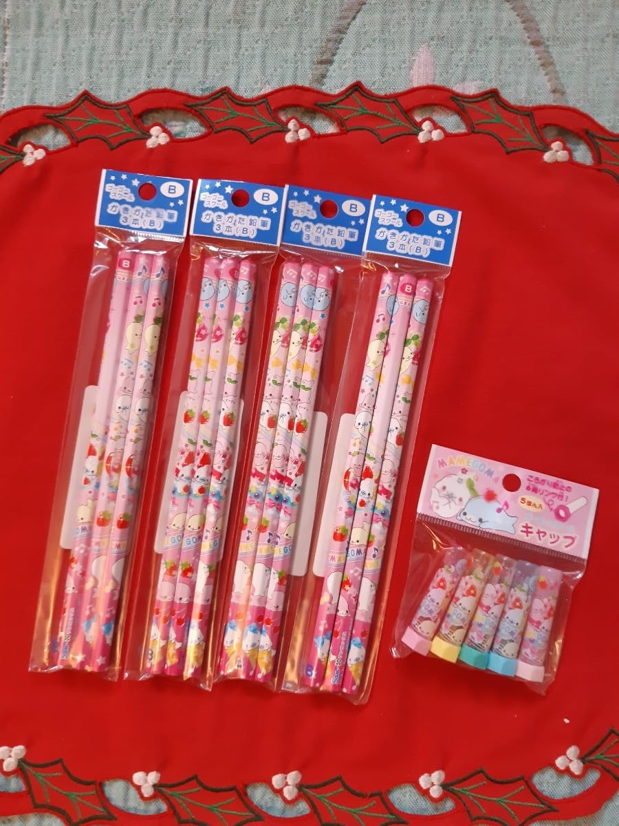 Amazon | まめゴマちゃん鉛筆(B)3本セット4＋キャップの5点セット(店頭