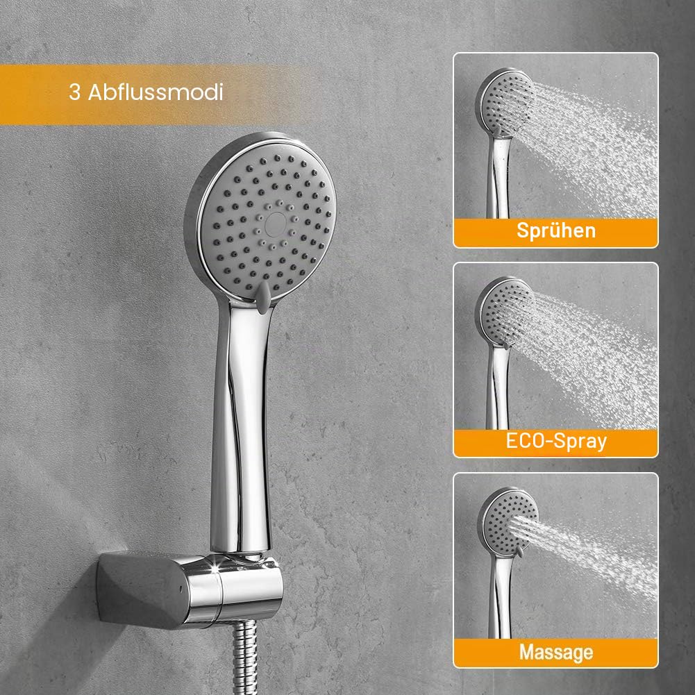 Ibergrif M13057 Badewannenarmatur mit Handbrause, Mischbatterie Badewanne, Wasserhahn Badewanne