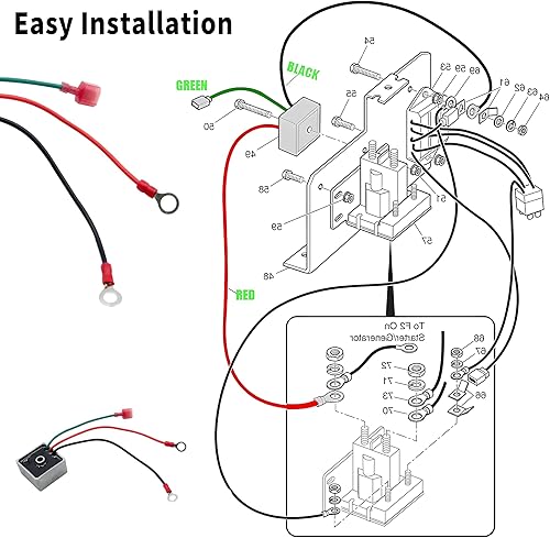 Miniatura 6 de Rectificador de regulador de voltaje para carrito de golf para Club Car 1984-1991, EZGO 1994 en adelante, ColumbiaParCar 1982-1994, OEM # 27739-G01