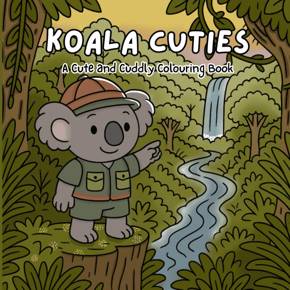 Koala Cuties: A Cute and Cuddly Colouring Book