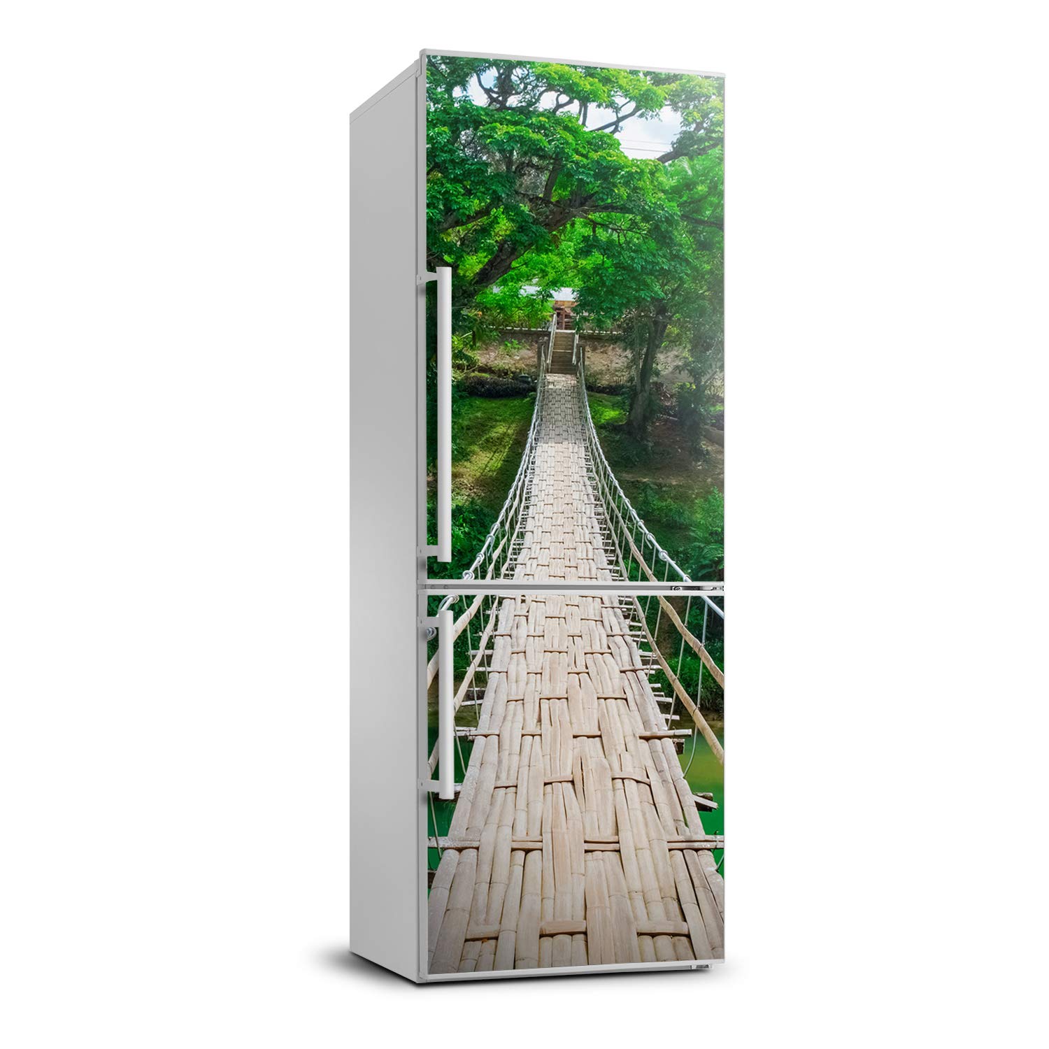 Película autoadhesiva para refrigerador 60x180 cm con diseño de puente colgante Tulup