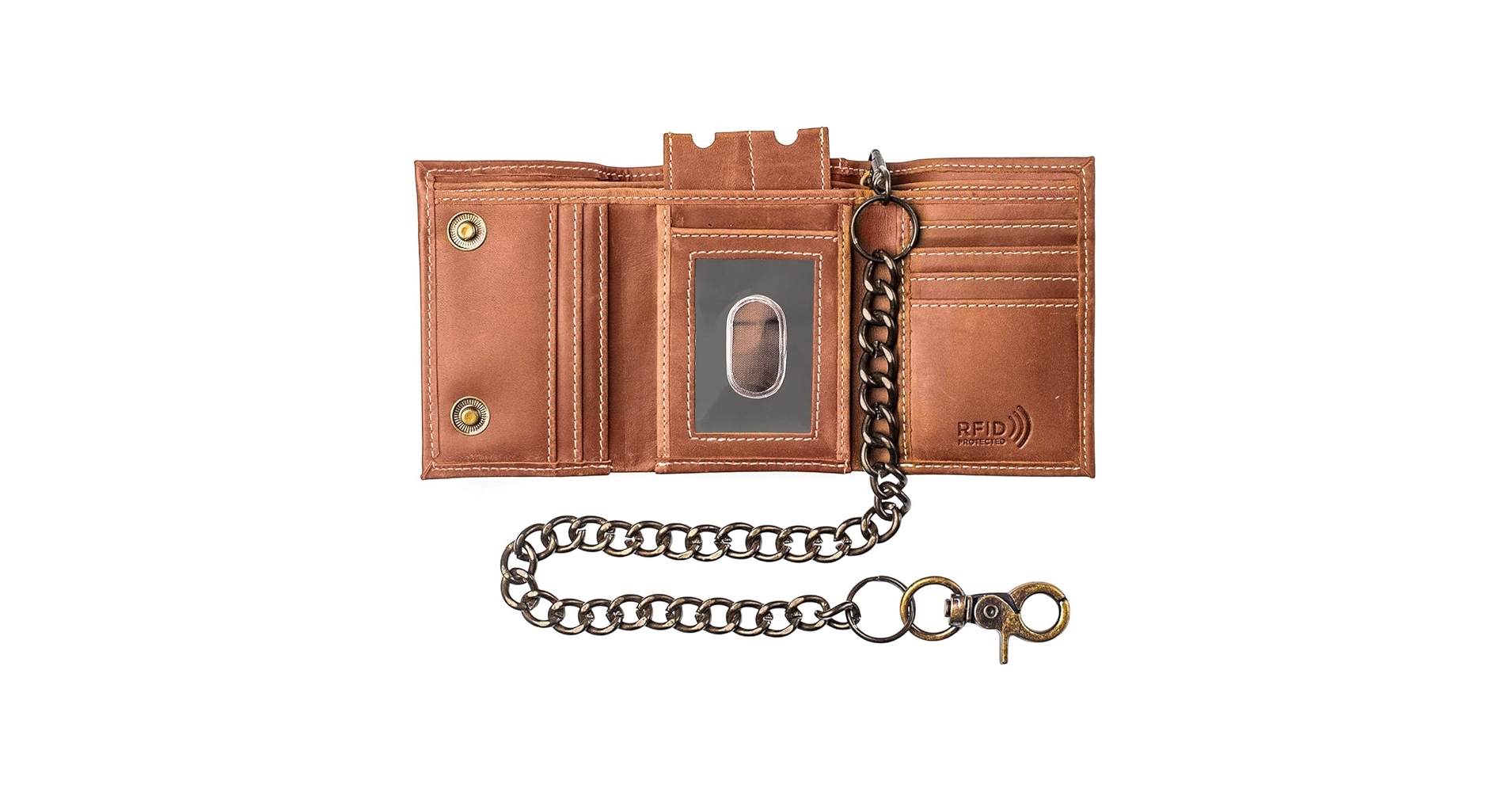 Amazon.com: Chain Wallets for men Biker Chains Top-Grain Cow