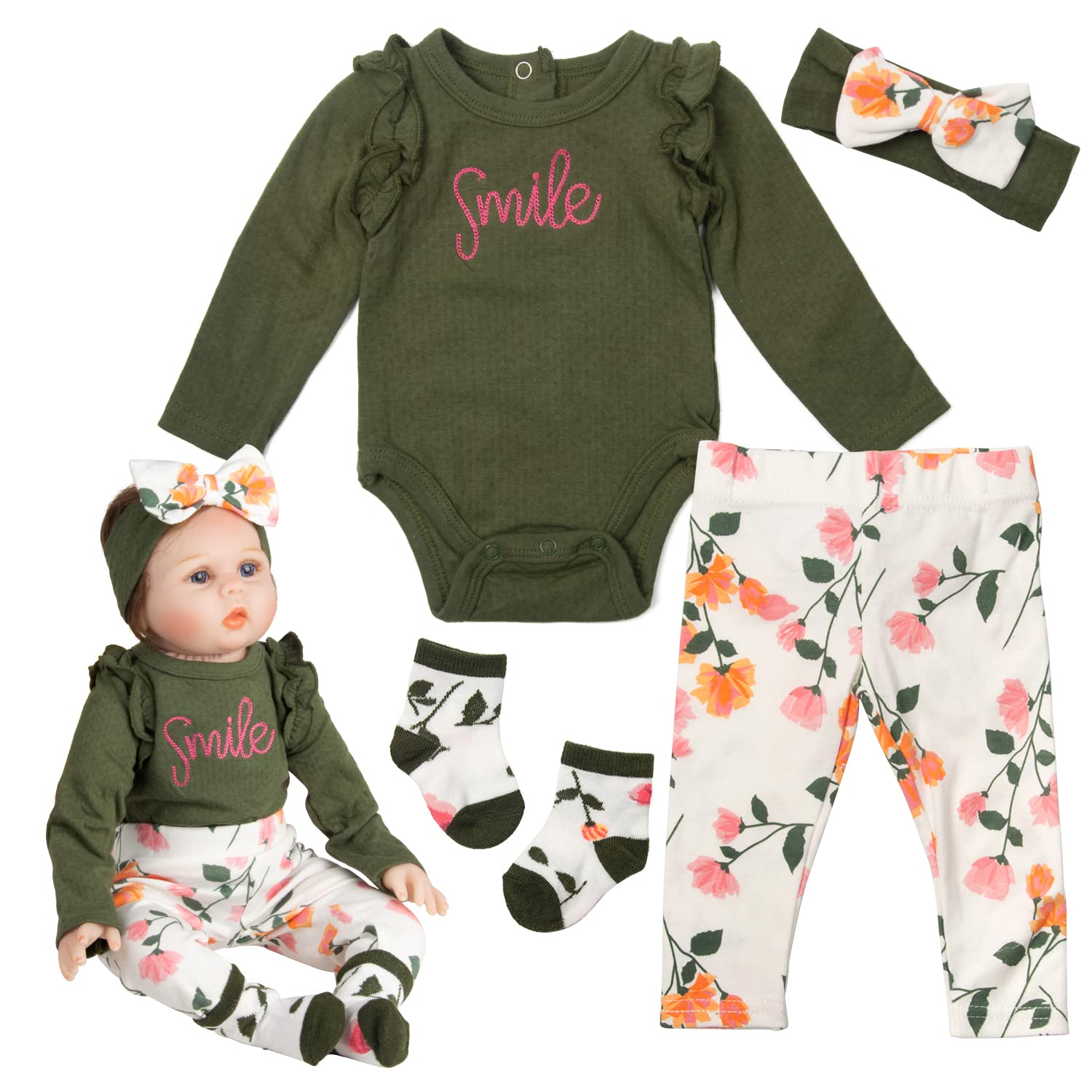 green emerald velvet dress Amazon.com: 4Pcs Set 22 inch Reborn Doll Clothes Olive-Green Clothes with  Headband Suitable for 22-24 inch Reborn Baby Dolls Accessories : Toys &  Games
