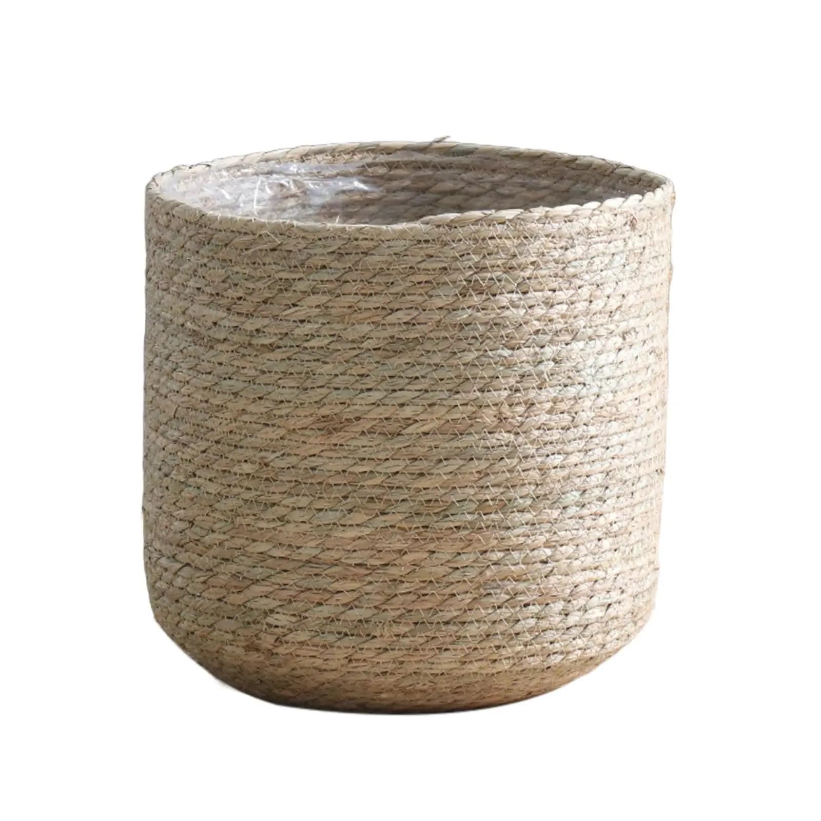 DUNSBY Woven Planter 3PCS Woven Planter Basket With Liner, Large Capacity Laundry Bag, Storage For(Small)