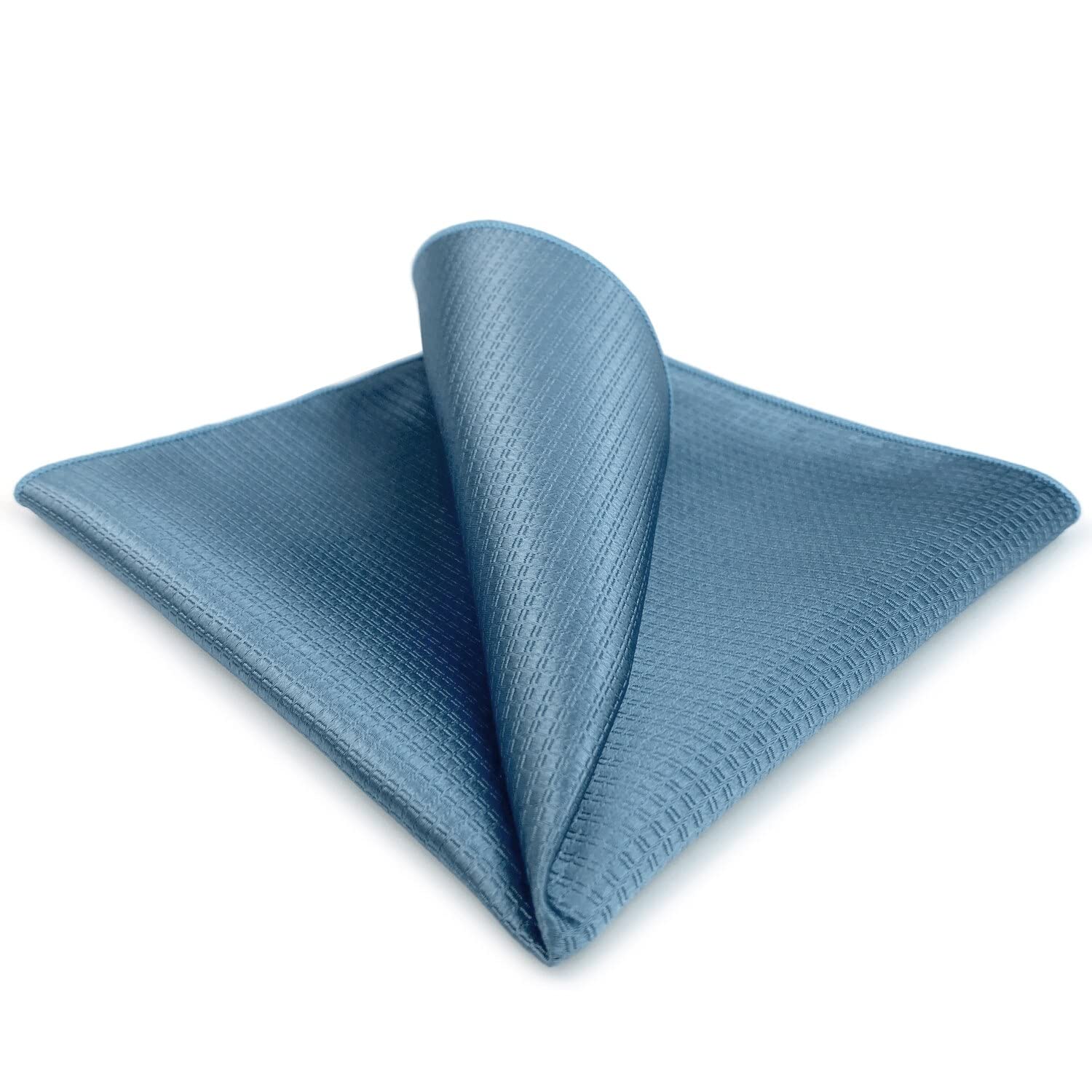 S&W SHLAX&WING Mens Pocket Square Solid Color Plain Blue Red Grey Large for Suit