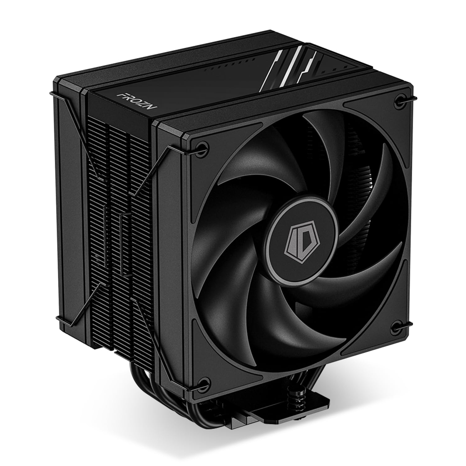 ID-COOLING FROZN A410 DK CPU Cooler, All-black Layout Single Tower with 2x120mm FDB Fans in a Push-pull Configuration, Noninterference with RAM, Compatible with Intel and AMD latest Sockets