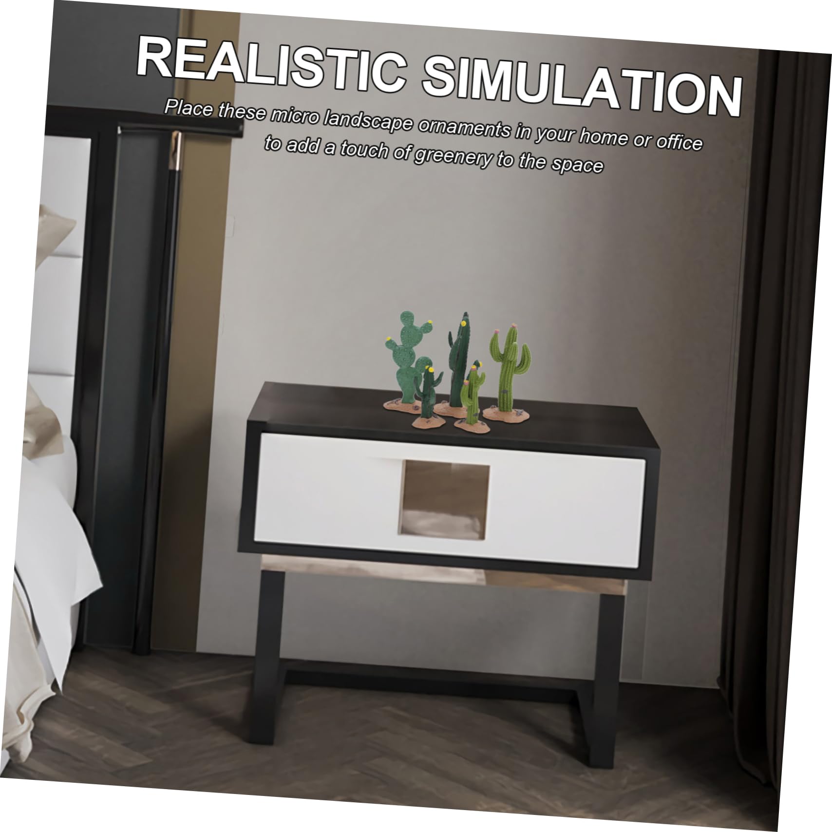 Alipis 25 Piezas Microdecoración paisajística Adorno de Cactus simulado Plantas suculentas Artificiales Escultura Modelo Cactus Tabletop Mini Cactus Adorno de Modelo de Planta el plastico