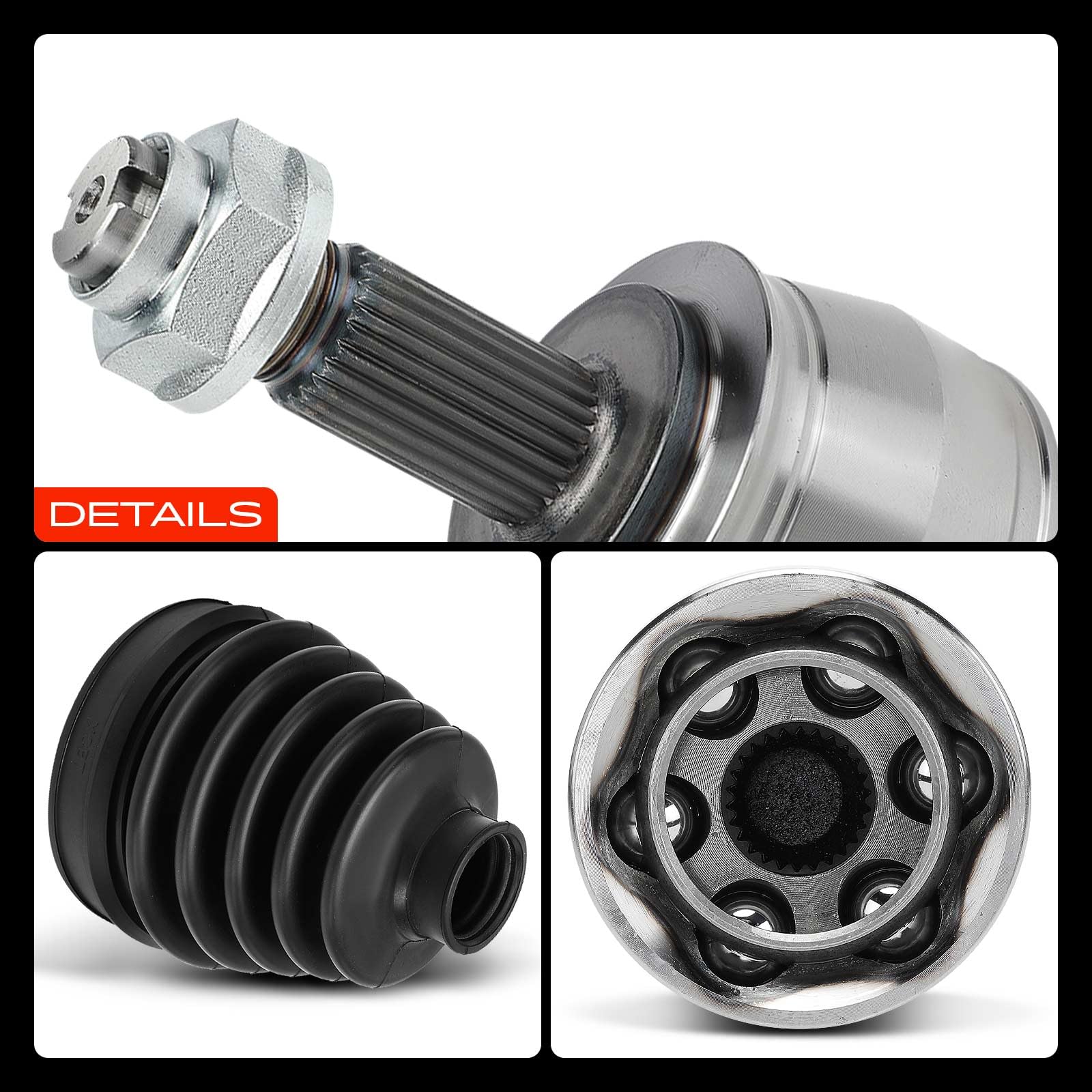Frankberg Kit de juntas homocinéticas lado de la rueda eje delantero | Compatible con: 156.932, Stilo 192, 156 Sportwagon 932, Stilo Multi Wagon 192, Lybra SW 839, Lybra 839, Bravo II 198