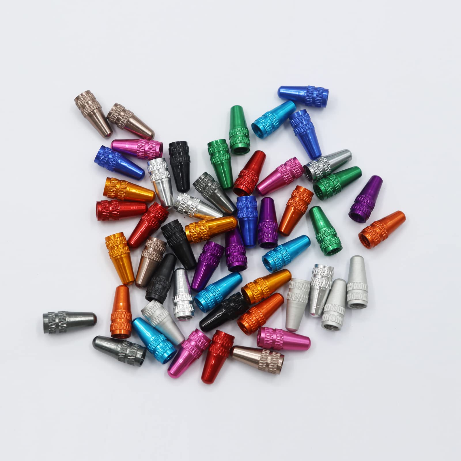 20 Tapones De Válvula Presta Para Bicicleta - Aluminio Anodizado Multicolor, Antipolvo