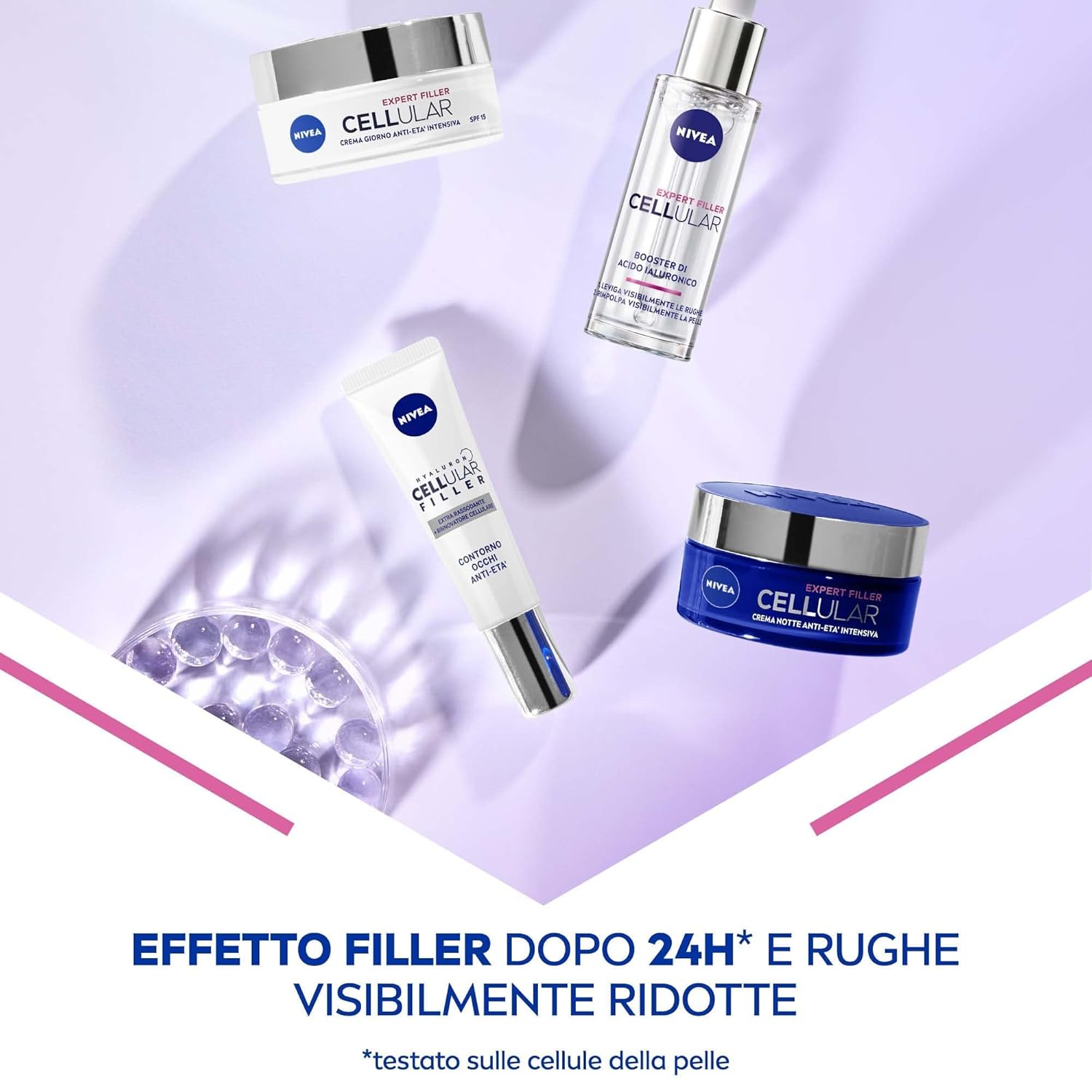 NIVEA Hyaluron Cellular Filler Anti-Age Eye Cream 15 ml / 0.51 fl oz – Lightweight Hyaluronic Acid Eye Contour Cream – Fast-Absorbing Daily Eye Care – Tested Formula for Smooth-Looking Skin