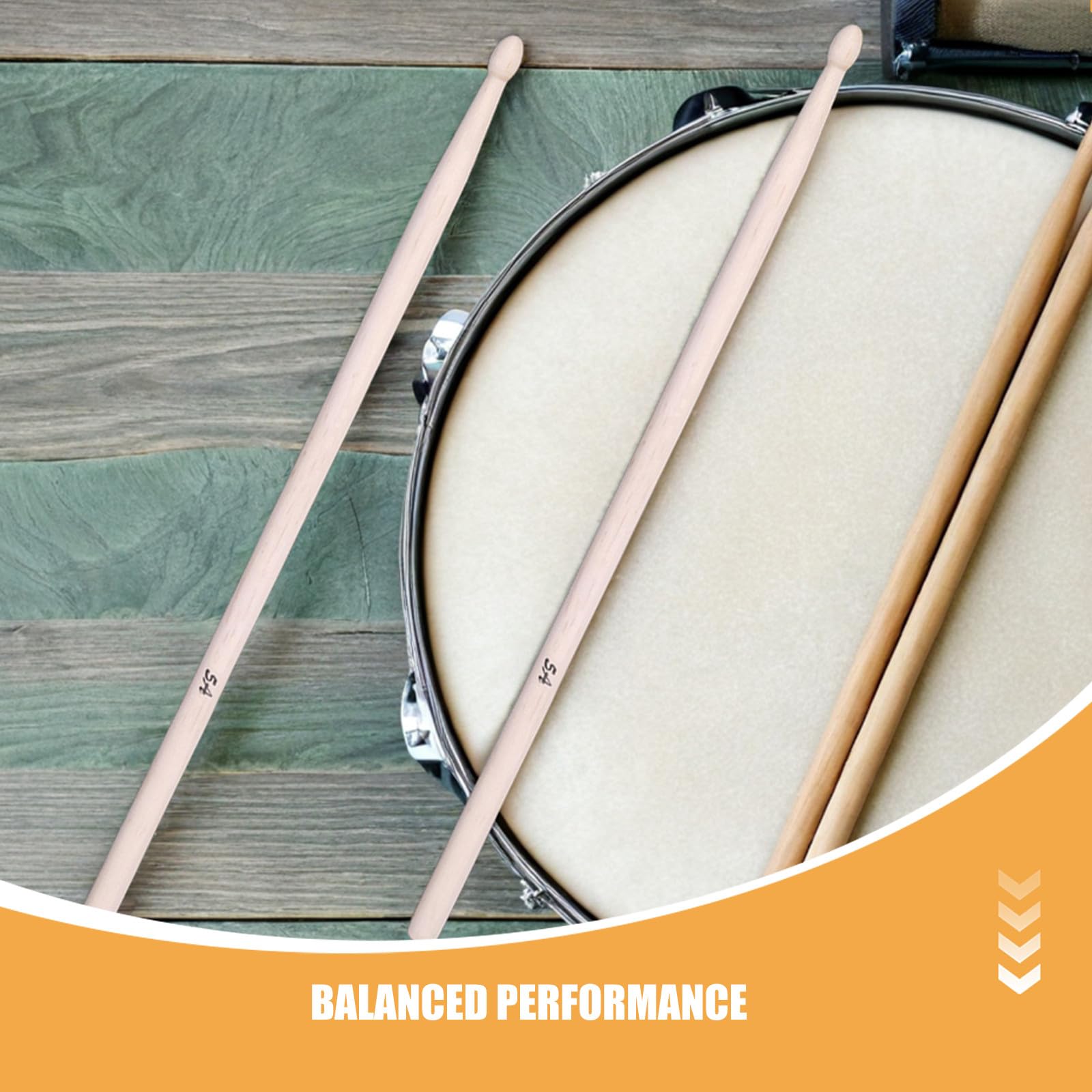 10 paires de baguettes de batterie en bois d'érable 5A - Baguettes de percussion - Outils d'entraînement pour batteur - de rechange en bois - de caisse claire pour la pratique
