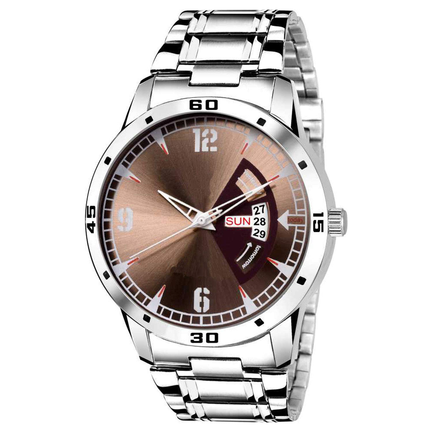 The Shopoholic Analogue Day Date Brown Dial Mens Watch-(EG-M-120) (B07NGGZZJ2) Amazon Price History, Amazon Price Tracker