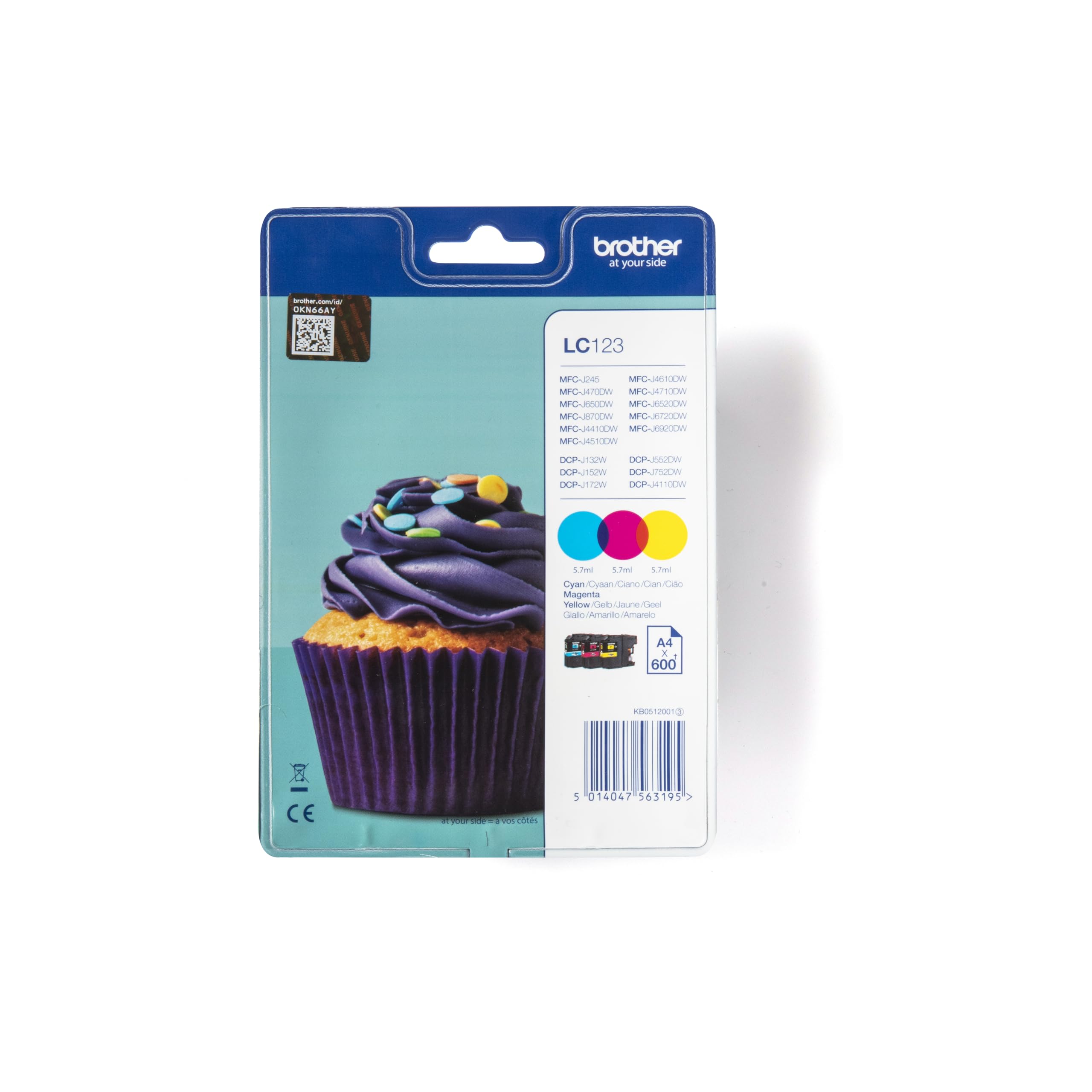 BROTHER Default Category Inkjet Printer, Cyan/Magenta/Yellow, High Yield