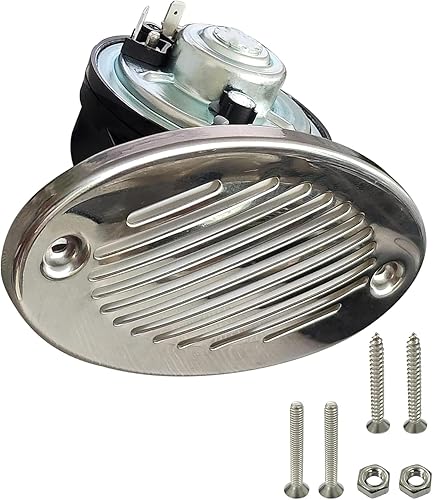 Miniatura 2 de 5190512 Cuerno de barco 316 de acero inoxidable oculto empotrado sonido de bocina de barco marino hasta 125dB, con tornillos de montaje