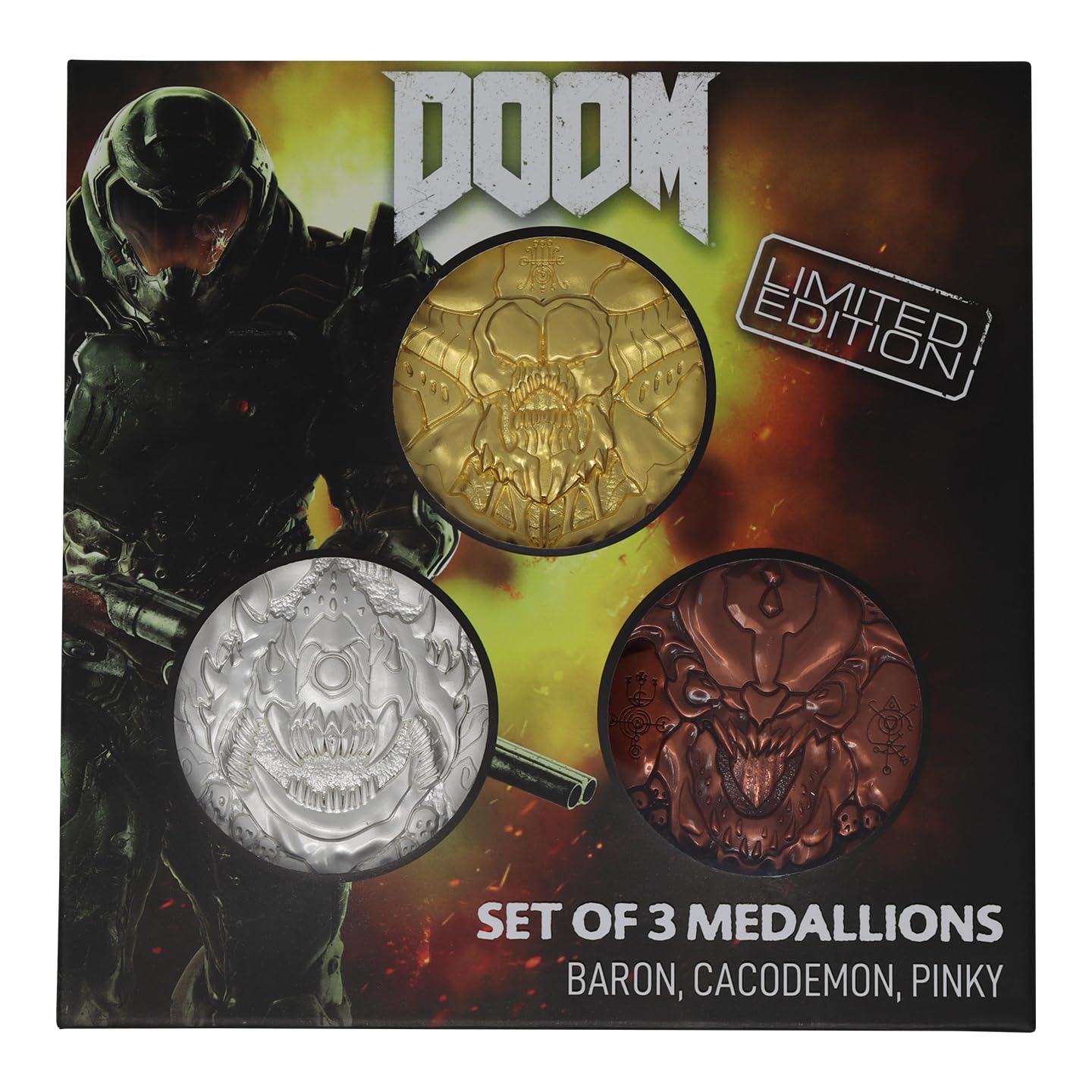 Doom Lot de 3 médaillons Arcade Mode Édition limitée